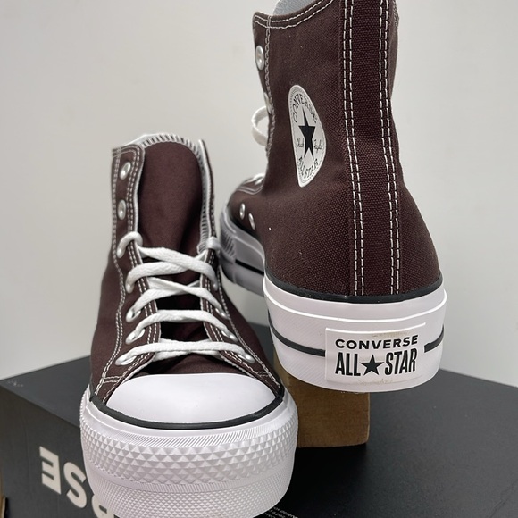 Converse Men’s CTAS LIFT HI
DARK ROOT/WHITE/BLACK A09990C Platforms Sneakers - Picture 11 of 16